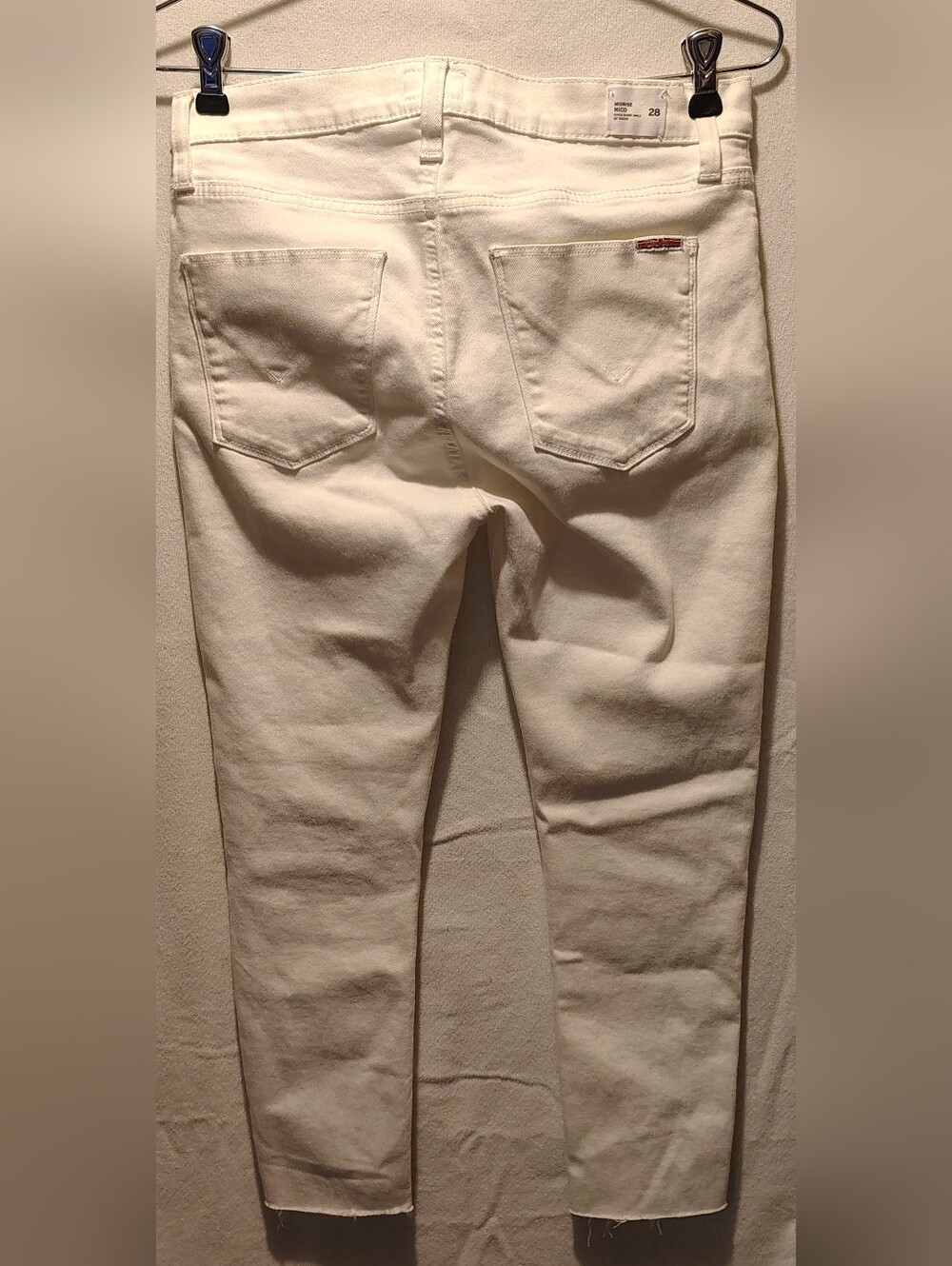 Hudson MidRise Nico White Super Skinny Raw Hem Ankle Women's Jeans Size 28 NWOT - Picture 7 of 11